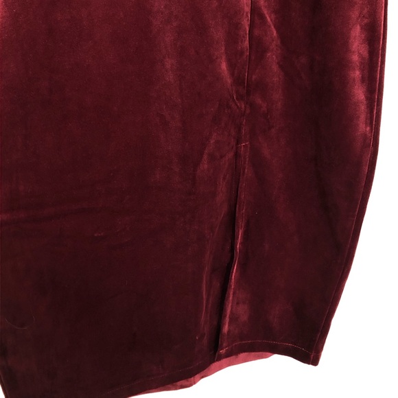 Burgundy Velvet Dress Sz Petite XS/S - Picture 4 of 5